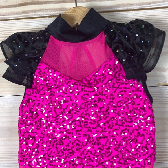 WEISSMAN Dance Costume Girls MC 14703 Pink Jazz Sequin Skirt Musical Set of 2 - Picture 9 of 10